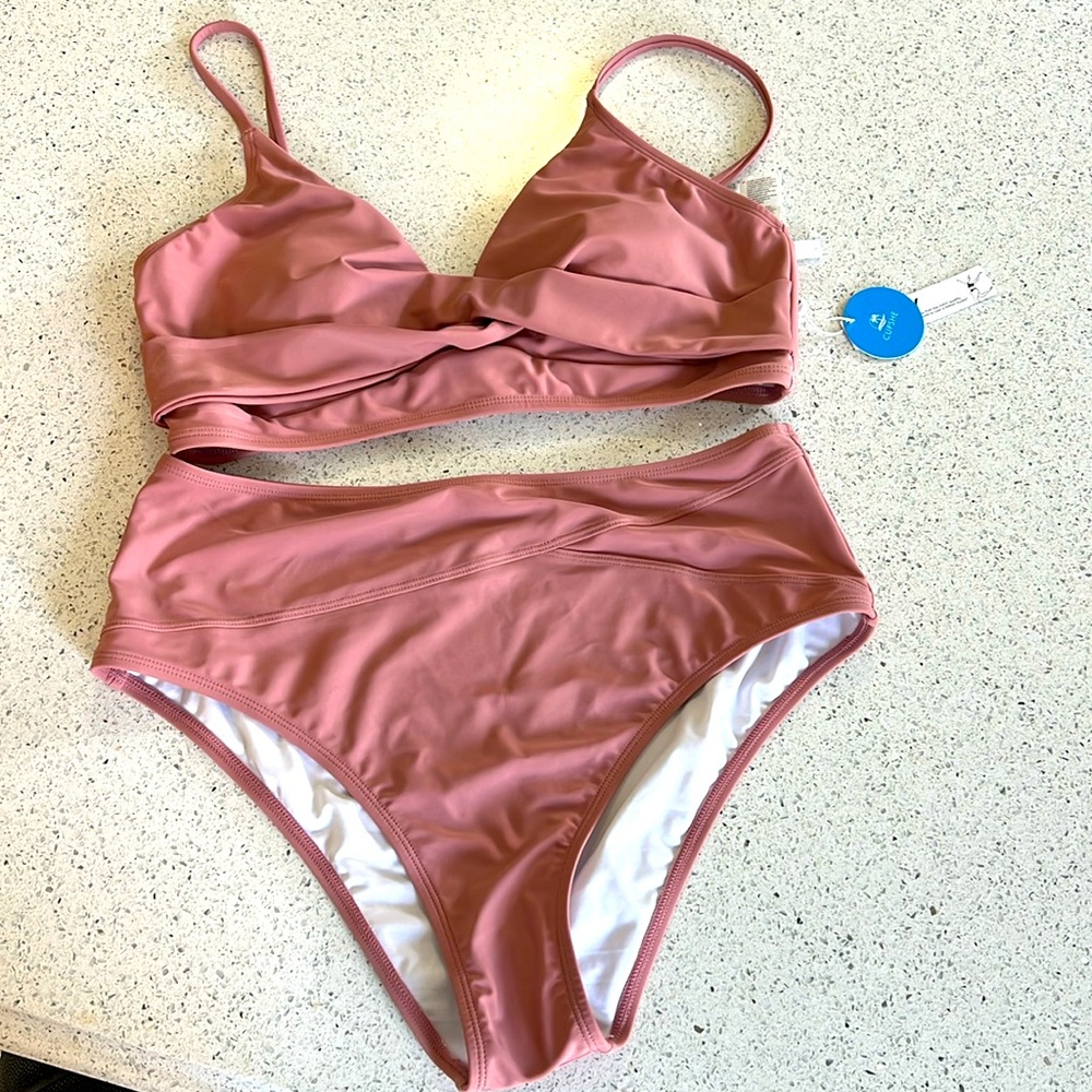 CUPSHE high waist bikini set